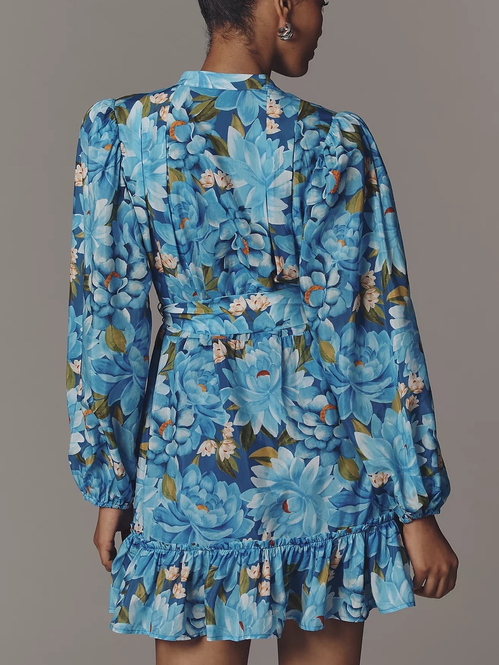 NWT FARM RIO x ANTHROPOLOGIE Long-Sleeve Mini Swing Dress - Picture 3 of 12